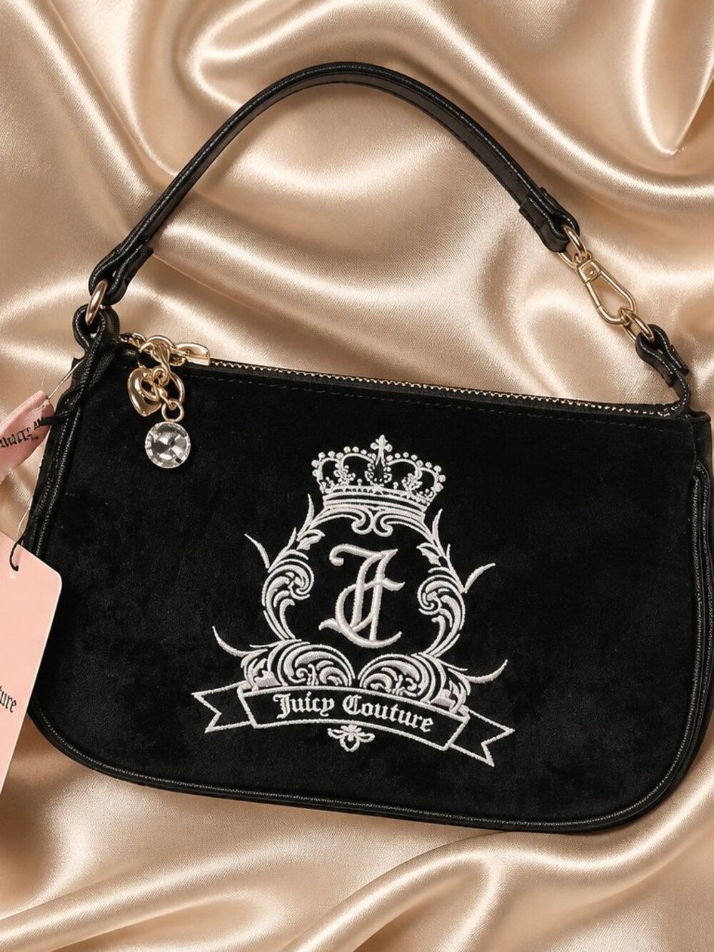 Juicy Couture Need More Juicy Convertible Wristlet | Black Velvet